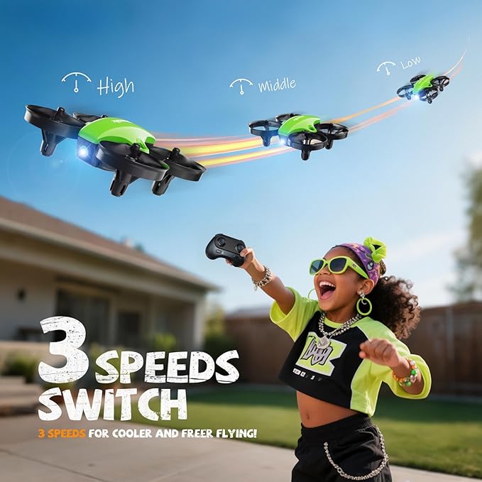 V995 Mini Drone for Kids and Beginners, Indoor Outdoor Quadcopter Plane for Boys Girls with 3D Flips,360° Rotation,Circle Fly,Auto Hover, Headless Mode and 3 Batteries,Gift for Boys and Girls