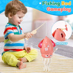 USB Rechargeable Dancing Octopus Baby Toy - Electric Crawling & Tummy Time Toy, Magical Musical Squid, Stress-Relief Desk Decor - Birthday for Kids Ages 1 2 3 4 5 6 Girls (Pink)
