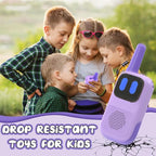 Outdoor Toys for Kids Ages 4-8, Kids Walkie Talkies 2 Pack 1000FT Long Distance with 2 Channels, Handheld Walky Talky for Children Interactive Toys Birthday Gifts for Girls Boys 5-7 Year Old