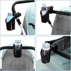 Accmor Universal Cup Holder, Stroller Cup Holder, 360° Rotatable Large Caliber Designed Bottle Holder for Stroller, Bike, Wheelchair, Walker, Scooter