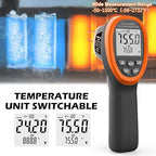BTMETER BT-1500 Pyrometer 30:1 Industrial Laser Thermometer Gun, -58℉ to 2732℉ Non Contact High Temp Infrared Thermometer Digital IR Temperature Gauge Orange(NOT for Human Temp Test)