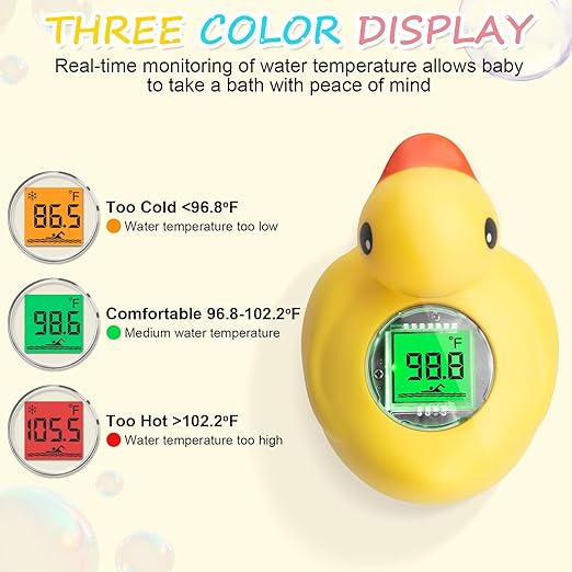 Baby Bath Thermometer-IP68 Waterproof-BPA-Free Bath Thermometer Baby Safety-Fast Temperature Reading& Backlit Display for Infants, Toddler by AXHHTVCGY