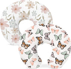 Nursing Pillow Covers 2 Pack, Breastfeeding Pillow Slipcovers Soft and Stretchy, Nursing Covers for Baby Girls Boys Newborn