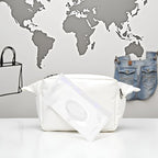 3Pcs White Wipe Case Travel Holder Keeps Wipes Moist Set of Wet Wipes Holders Cases Portable Travel On The Go Refillable Dispenser Container Diaper Wipe Holders Wipes Holders