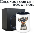 Personalized Coffee Mug, Custom Photo Caricature Gift, Funny Customized Coffee Gift for Men & Women, Custom Mugs with Pictures, Black 15oz Father's Day Mug