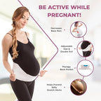 Gabrialla Made in USA Pregnancy Belly Band, Soft & Breathable Maternity Belly Band – Pregnancy Belt for Back, Pelvic & Waist