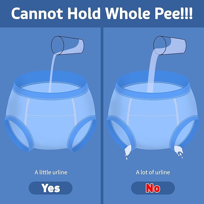 BIG ELEPHANT 10-Packs Training Underwear Absorbent Toddler Potty Trained Pants for Boys and Girls, 12 Months - 9 Years