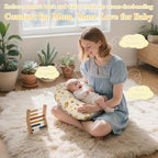 Nursing Pillow & Breastfeeding Pillow – Ergonomic C-Shape for Breastfeeding & Bottle Feeding, Breathable with Washable Cover, Tummy Time & Sitting Support (0-18Months)