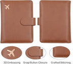 Melsbrinna Rfid Passport Holder for Travel women/Men, Cute Passport Wallet Rfid Blocking Card Slots, Rfid Passport Cover/CaseTravel Wallet, Passport Book Holder (1, Brown)