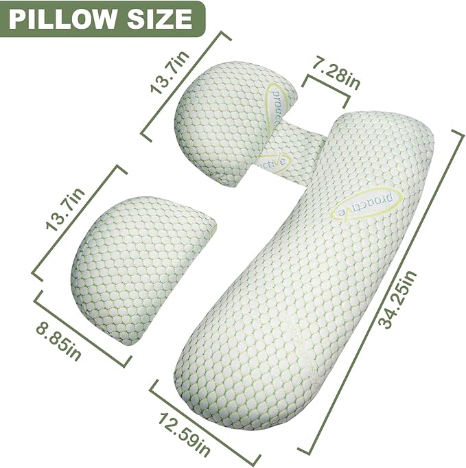 Pregnancy Pillows for Sleeping, Pregnancy Must Haves Body Pillow, Maternity Body Pillow for Adults, Support for Back, Legs, Belly, HIPS
