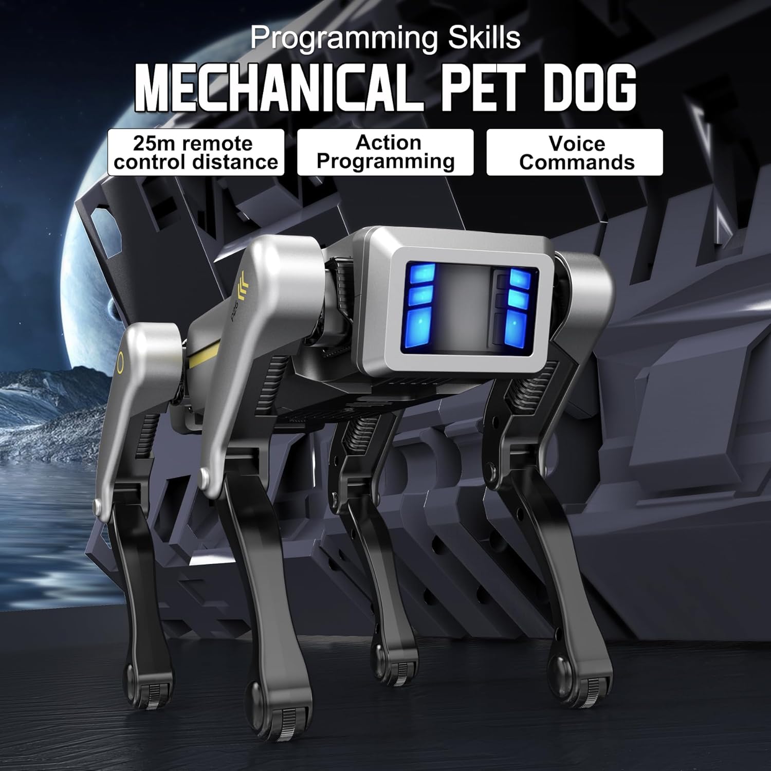 Robot Dog, AI Dog, AI Smart Pet, Will Dance and Kungfu, Voice/App/Remote Control, Support Action Programming, AI Robot Ideal Gift for Adults/Kids