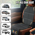 Car Seat Protector for Child Carseat, 1 Pack Protect Car Seats Cover for Baby with Thickest Padding and Non-Slip Padded Backing Mesh Pockets Kids Pets Car Back Seat Protectors(Darkgrey)