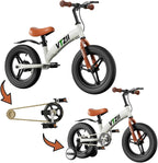 Balance Bike 2 in 1 with Pedals Brake Training Wheels Kickstand Pneumatic tyre,for Kids 2-7 Years Old,Kids Bike 12 14 16 inch