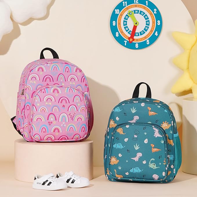 CLUCI Kids Backpack for Girls Toddler Backpack for Preschool Kindergarten Child Cute Daycare School Bookbag Travel Pink Rainbow