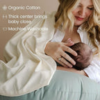 snuggle me Organic Nursing Pillow (New 2025 Design) | Bottle & Breastfeeding Pillow with Organic Cotton Cover & Fiberfill, Machine Washable Feeding Pillow, Newborn Essentials Must Haves (Slate) - v2