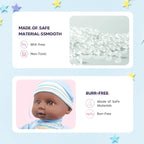 Toy Choi's Twin Baby Dolls - 12 inch Two Soft Black Body Babydoll with Rompers, Hat and Pacifier, Doll Bibs, Dolls Play Set for 2 3 4 5 Year Old Boys and Girls Gift