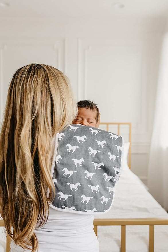 Copper Pearl Baby Burp Cloth Large 21''x10'' Size Premium Absorbent Triple Layer 3-Pack Gift Set “Westyn