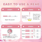 Pregnancy Test Strips with Urine Cups, hCG Detection Home Pregnancy Tests, Sensitive & Over 99% Accurate, 50 Count Individually Wrapped, Rapid hCG Test Strips, 5mm Wider 25mIU/mL