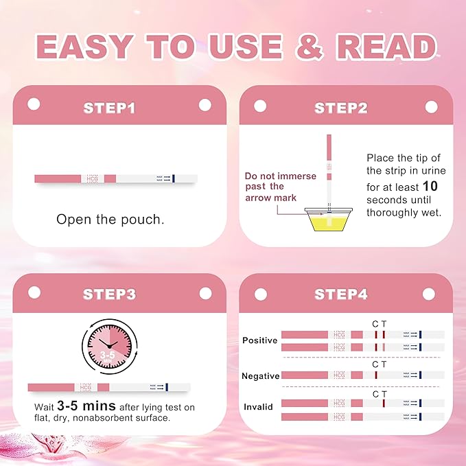 Pregnancy Test Strips with Urine Cups, hCG Detection Home Pregnancy Tests, Sensitive & Over 99% Accurate, 15 Count Individually Wrapped, Rapid hCG Test Strips, 5mm Wider 25mIU/mL