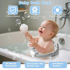 Baby Bath Seat for Babies 6 Months & up Non-Slip Toddler Bath Seats for Sitting Up Infant Bathtub Chair with Suction Cups and Soft Cushion for Baby Shower Tub Seat