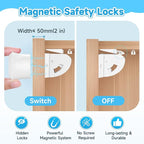 Magnetic Cabinet Locks for Child Safety, Drawer Locks Baby Proofing, Magnetic Door Safety Locks for Cabinets and Drawers, Easy Installation No Tools Required (14)