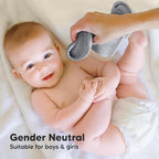 6-Pack Baby Washcloths - Soft Absorbent Viscose from Bamboo Wash Cloths for Babies, Kids, Toddlers, Infant, Newborn Bath Towels, Gentle on Sensitive Skin, 10x10 Reusable Face Towels (Cool Gray)