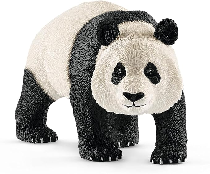 Schleich Wild Life - 5 PC Jungle Animals Figurines Toy Set with Elephant, Panda, Tiger, Parrot, and Baby Monkey Toys for Boys and Girls - Realistic Animal Figures Playset for Kids Ages 3+ - 77588