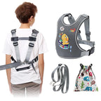 2025 New Safety Walking Harness for Big Kids (6-12yrs) with Autism Special Needs ADHD, Anti-Elopement Vest Harness with Grab Handle and Light Reflector, Adjustable Leash for Autistic, Active Child
