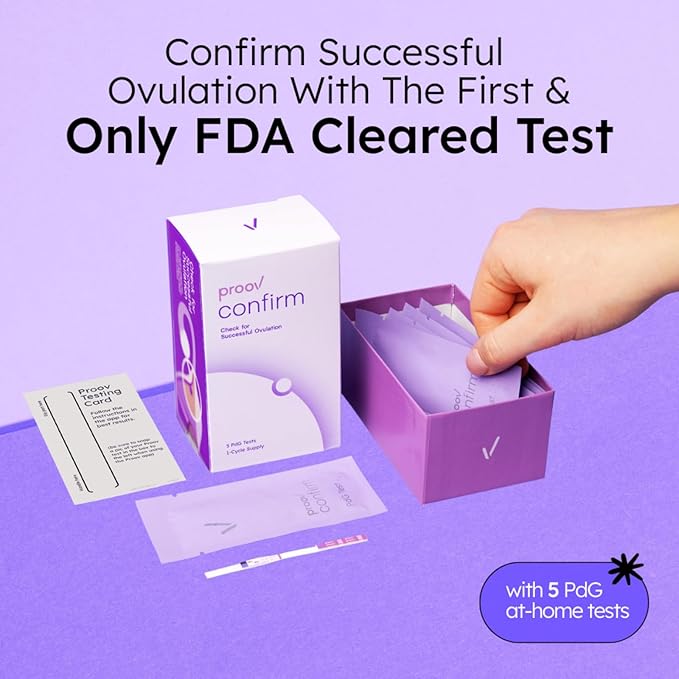 Proov PdG Test Strips for Women - 5 Progesterone Test Strips - Confirm Successful Ovulation at Home - 1 Cycle Pack - Fertility Tracker - Compatible with Fertility, Pregnancy & Ovulation Tests