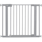 Safety 1st Easy Install Baby Gate for Doorways, Auto-Close Pressure-Mounted Magnetic Latch, Indoor Dog Gates, No Drilling, Fits 29"-38", Grey