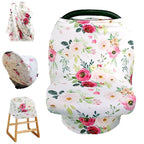 Stretchy Baby Car Seat Cover for Baby Boys and Girls, Multiuse - Nursing Breastfeeding Covers, Shopping Cart/High Chair/Stroller Covers, Infinity Scarf, Car Seat Canopies