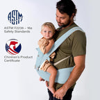 Baby Carrier, 3-in-1 Baby Carrier Newborn to Toddler with Hip Seat (Ergonomic M Position) for 0-36 Month/7-45lbs, Adjustable Size for Enhanced Lumbar Support,Perfect for On-The-go,Light Cyan