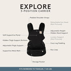 Baby Tula Explore Carriers - Breathable Baby Carrier Newborn to Toddler - Adjustable Toddler Carrier - Multiple Ergonomic Positions Front and Back - Ergonomic Fit for 7-45 lb - Mesh, Urbanista
