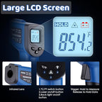 Infrared Thermometer Gun for Cooking, -58℉~1022℉, Digital Laser Temperature Gun for Deep Frying, Pizza, Blackstone, Reptiles, IR Thermometer with Carrying Storage Case, Larger Font, LCD Backlit, Blue