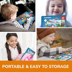 QUOKKA Magnetic Toddler Puzzles Ages 2-4 – 24 Pieces Kids Puzzles Ages 3-5 – Travel Games and Toys for Kids 4-6 Boys and Girls – Learning Transport Car Airplane Road Trip Activities