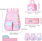 Kawaii Backpack, Pink Backpack for Girls, Kid Starry Rainbow Bookbag, Cute Backpack for Kids, Aesthetic Backpack, Blue