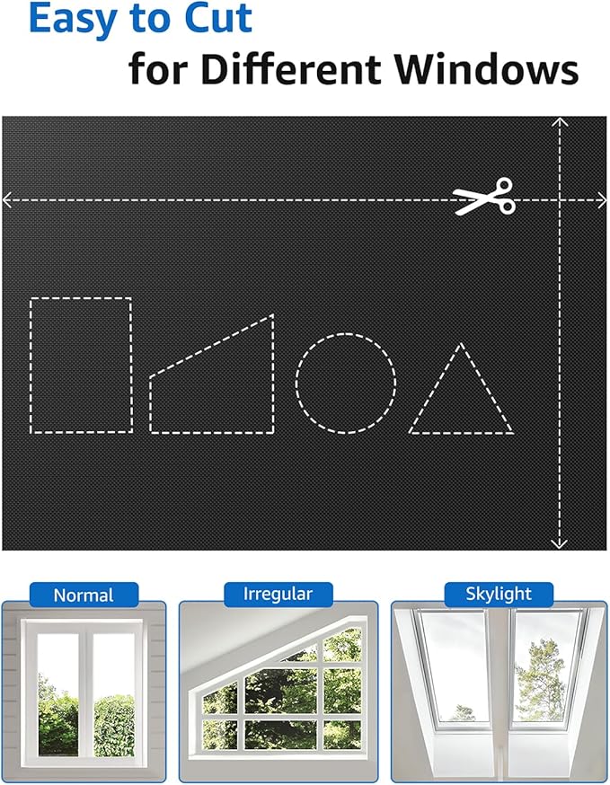 Sumobaby Blackout Curtains for Bedroom Portable 62"x48",No Drill Blackout Shades with Upgraded Hook&Loop Tapes,100% Black Out Window Cover,Thermal Insulated Blinds for Bedroom,Nursery(1 Panel,Black)