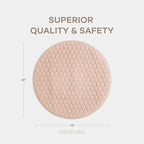 Comfy Cubs Round Kids Play Mat - Medium 48 inches Soft Quilted Baby Floor Mat with Non-Slip Bottom - Plush Design for Toddlers' Playtime and Relaxation - Comfortable and Durable - Blush