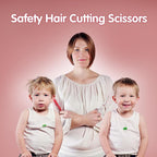 Safety Round Tip Toddler Haircut Scissors Kit - Stainless Steel 11-Piece Hair Clippers for Kids, Men, Women & Salon Use - Professional Barber Grooming Shears with Thinning & Layering Tools