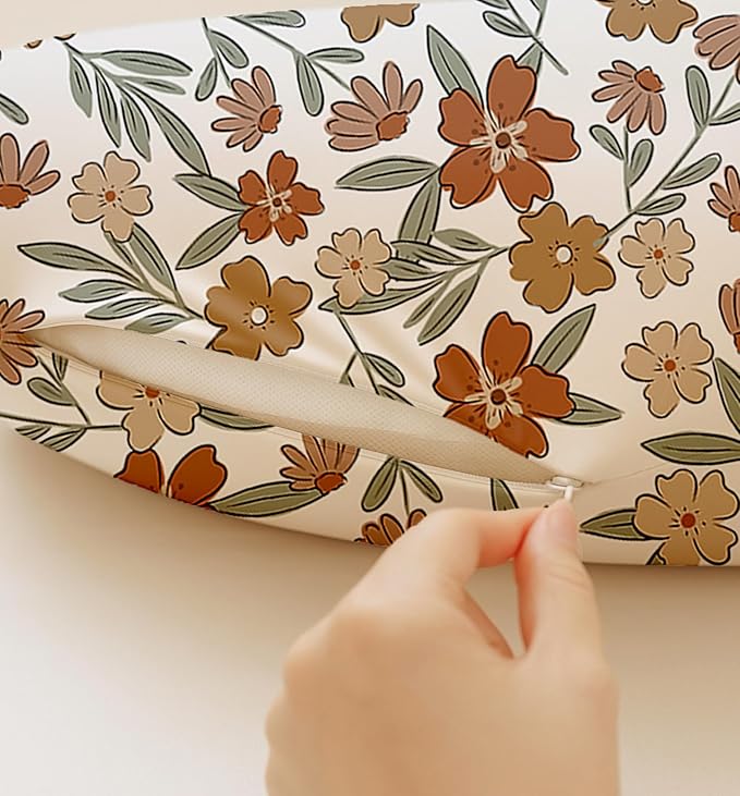 Nursing Pillow Covers 2 Pack, Breastfeeding Pillow Slipcovers Soft and Stretchy, Nursing Covers for Baby Girls Boys Newborn