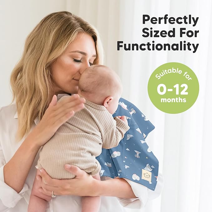 Organic Burp Cloths Baby Boy, Girl - 6-Pack Large Cotton Burping Cloths for Babies, Spit Up Rags, Super Absorbent, Ultra Soft Newborn Rag, Gender Neutral, Machine Washable, Durable (Dreamers)