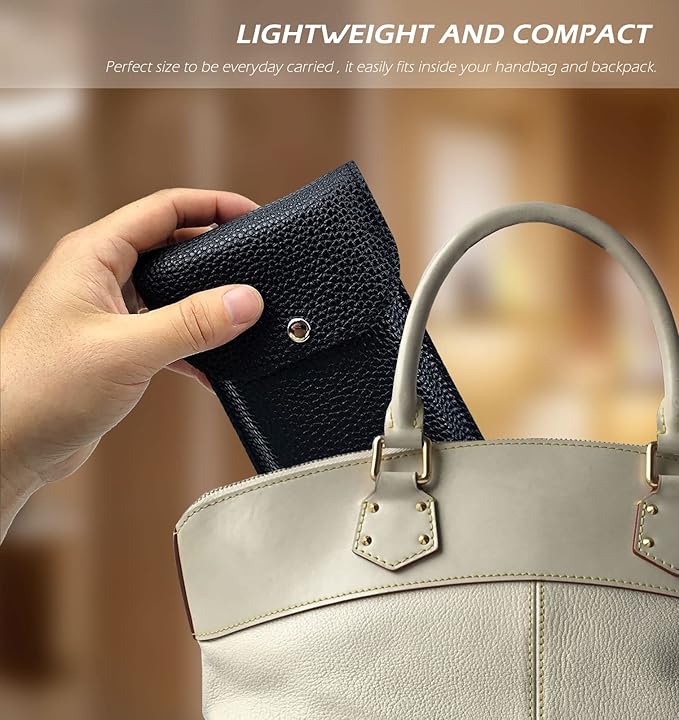 VOFOON Travel Pill Organizer 2 Times a Day, PU Leather Portable Pill Case for Women/Men, 7 Day AM PM Pill Box with Travel Pouch Medicine Organizer for Vitamins Medicine Fish Oils Supplements (Small)