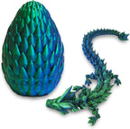 Dragon Egg, Easter Egg with Pet Dragon, 3D Printed Dragon, Crystal Dragon Fidget Toy, Articulated Dragon Eggs Fidget Toy Surprise for Adults