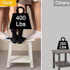 HDPS Shower Bench, White Plastic Shower Stool Seat for Shaving Legs, Spa Bath Seat, Heavy Duty Waterproof, Non-Slip, No Maintenance