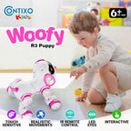 Contixo R3 Robot Dog Toy for Kids - Interactive Remote Control Smart Dancing Robotic Pet for Boys & Girls Ages 3-12 - Pink