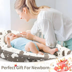 Baby Lounger- Baby Nest for 0-24 Months, Ultra Soft Organic Cotton Breathable & Portable Baby Lounger, Baby Lounger Pillow for Newborn