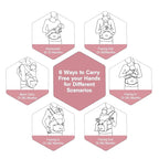 Baby Carrier with Hip Seat, SEEDNUR 6-in-1 Baby Carrier Newborn to Toddler, Ergonomic & Lightweight Toddler Carrier, Adjustable Baby Holder Carrier to Hands-Free Perfect for Travel and Shopping