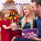 YF93 Kids Karaoke Machine with 7 Voice Effects, Bluetooth & Colorful LED Lights – Portable Singing Toy with Pro, Monster, KTV Modes for Home Parties（Pink）