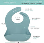Loulou Lollipop Soft, Waterproof Silicone Feeding Bib