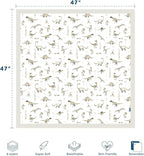 GRSSDER Cotton Muslin Quilt Blanket - Silky Soft and Breathable Baby Blanket Quilt, Oversized Muslin Blankets for Newborns, Toddlers & Kids, 6 Layers Reversible Design for All Seasons, 47" x 47"